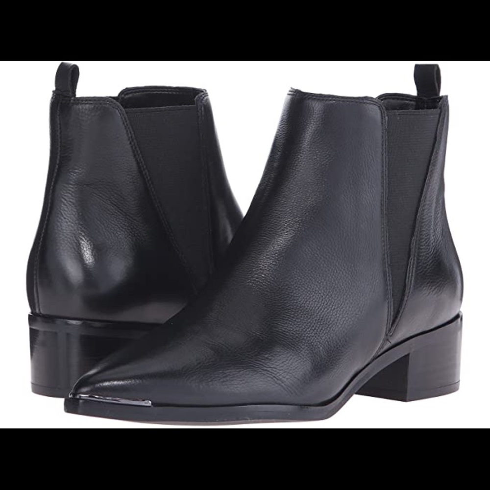 Marc Fisher Black Leather Yale Bootie